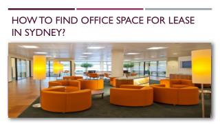 How to rent a commercial office in Sydney?