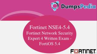 NSE4-5.4 Questions Answers Dumps