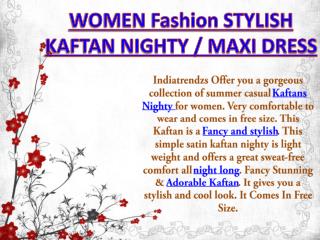 WOMEN Fashion STYLISH KAFTAN NIGHTY / MAXI DRESS