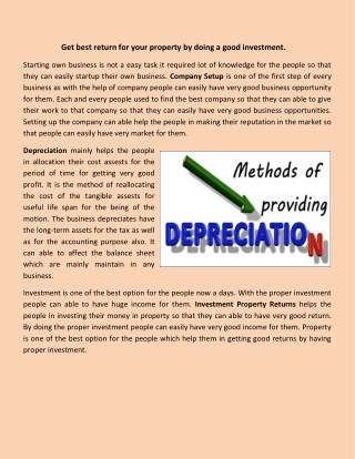 Depreciation