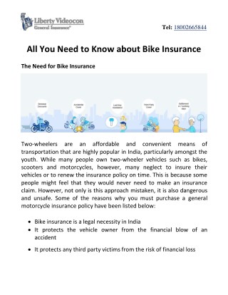 All You Need to Know about Bike Insurance