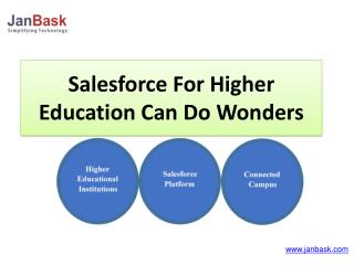 Salesforce For Higher Education Can Do Wonders