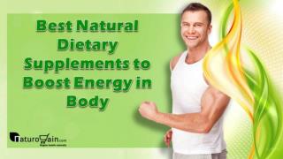 Best Natural Dietary Supplements to Boost Energy in Body