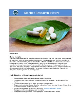 Herbal Supplements Market pdf