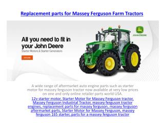 Replacement parts for Massey Ferguson Farm Tractors