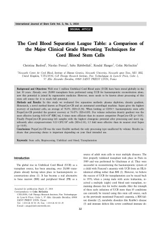 Cryoviva Cord Blood Stem Cells