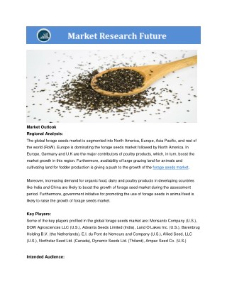 Forage seeds market