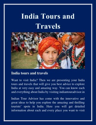 india tours and travels