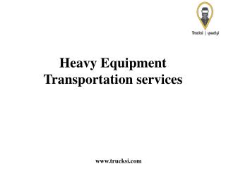 Heavy Equipment Transportation Services in KSA