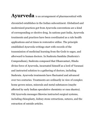 Ayurveda in Delhi