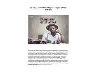 Amazing Contribution of Nigerian Singers to Music Industry
