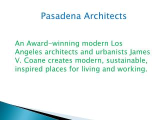 Pasadena Architects