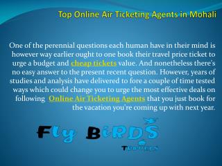 Top Online Air Ticketing Agents in Mohali