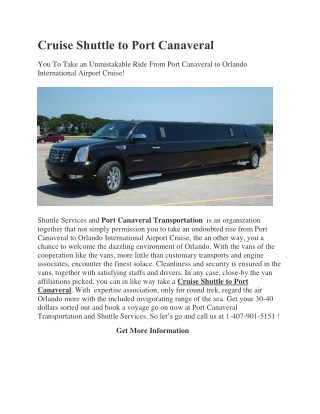 Cruise Shuttle to Port Canaveral