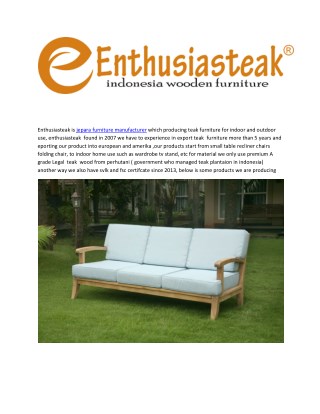 Jepara Furniture Manufacturer - Enthusiasteak