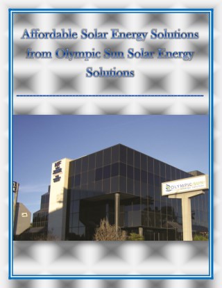 Solar Companies California - Olympic Sun