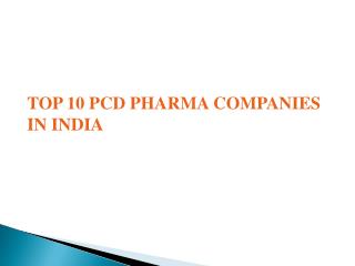 Top 10 PCD Pharma Companies in India - Ambit Bio Medix