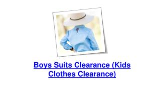 Boys Suits Clearance (Kids Clothes Clearance)
