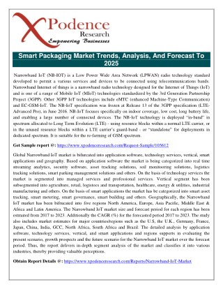 Narrowband IoT Market â€“ New Standardized Cellular Technology Optimized to Enable the Internet of Things