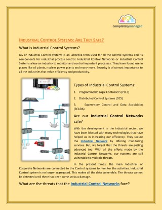 Industrial Control Systems: Are They Safe? - Completely Managed Inc.