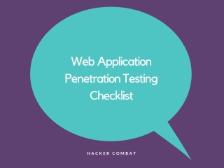 Web App Pen Testing