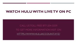 Watch Hulu With Live TV On PC