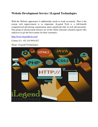 Web Development | iLegend Tech