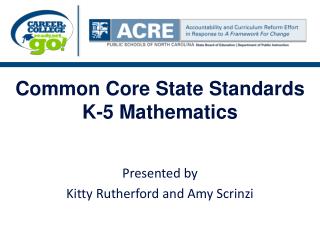 Common Core State Standards K-5 Mathematics