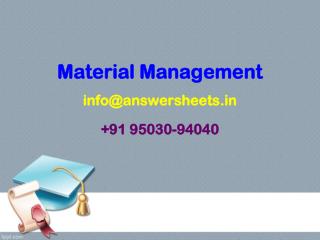 Discuss the role of information in materials management.