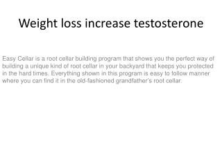 weight loss increase testosterone