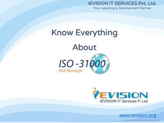 Certified ISO 31000 Risk Manager Training Course | ISO 31000 Risk Manager Certification in Dubai - ievision.org