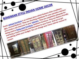 BOHEMIAN STYLE INDIAN HOME DECOR