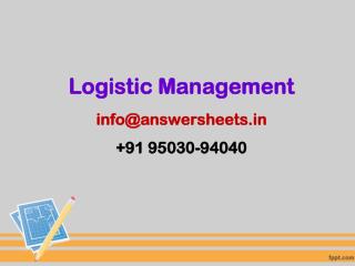 Explain the scope of logistic management in India context What are the basic functions of logistic Management