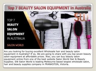 Top 7 BEAUTY SALON EQUIPMENT in Australia