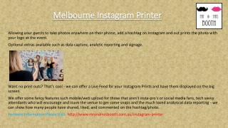 Melbourne InstagramÂ Printer