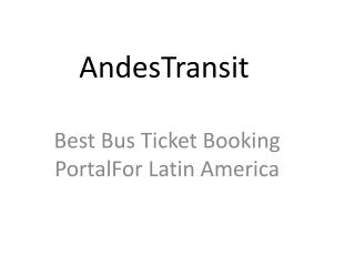 Andestransit- Book bus tickets for Latin America