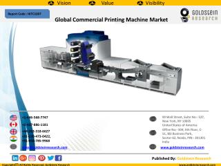 Global Commercial Printing Machine Market to Grow at a CAGR of 1.50% (2016-2024)