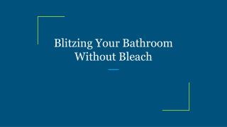 Blitzing Your Bathroom Without Bleach