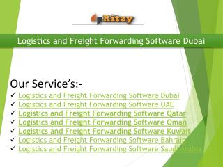Logistics and Freight Forwarding Software Dubai