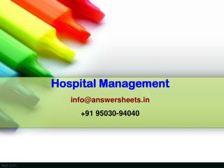 Explain Total Quality Management in Hospitals.