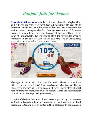 Punjabi Jutti for Women