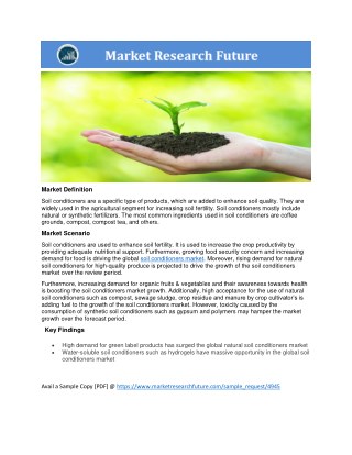 Soil Conditioners Market Research Report