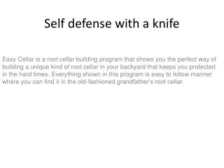 Self defense with a knife