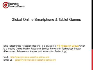 Global Online Smartphone & Tablet Games