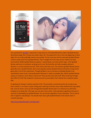 5g Male - Enhance Vitality And Increase Your Stamina