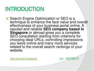 Best SEO agency&SEO services Company singapore .