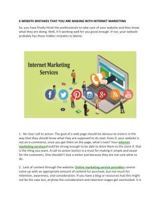 Online Marketing Service Providers