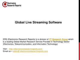 Global Live Streaming Software