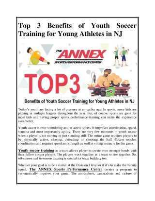 Top 3 Benefits of Youth Soccer Training for Young Athletes in NJ