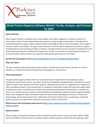 A Deep Analysis of Current and Future Investments in Patient Registry Software Market